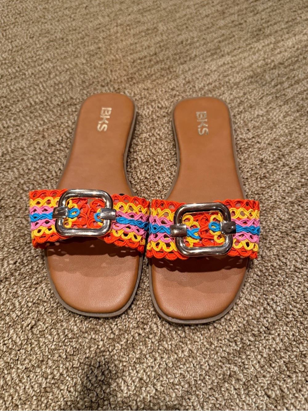Women's‎ Multicolor Braided Slide Sandals